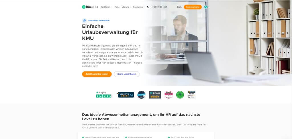 Digitaler Urlaubsantrag kiwihr