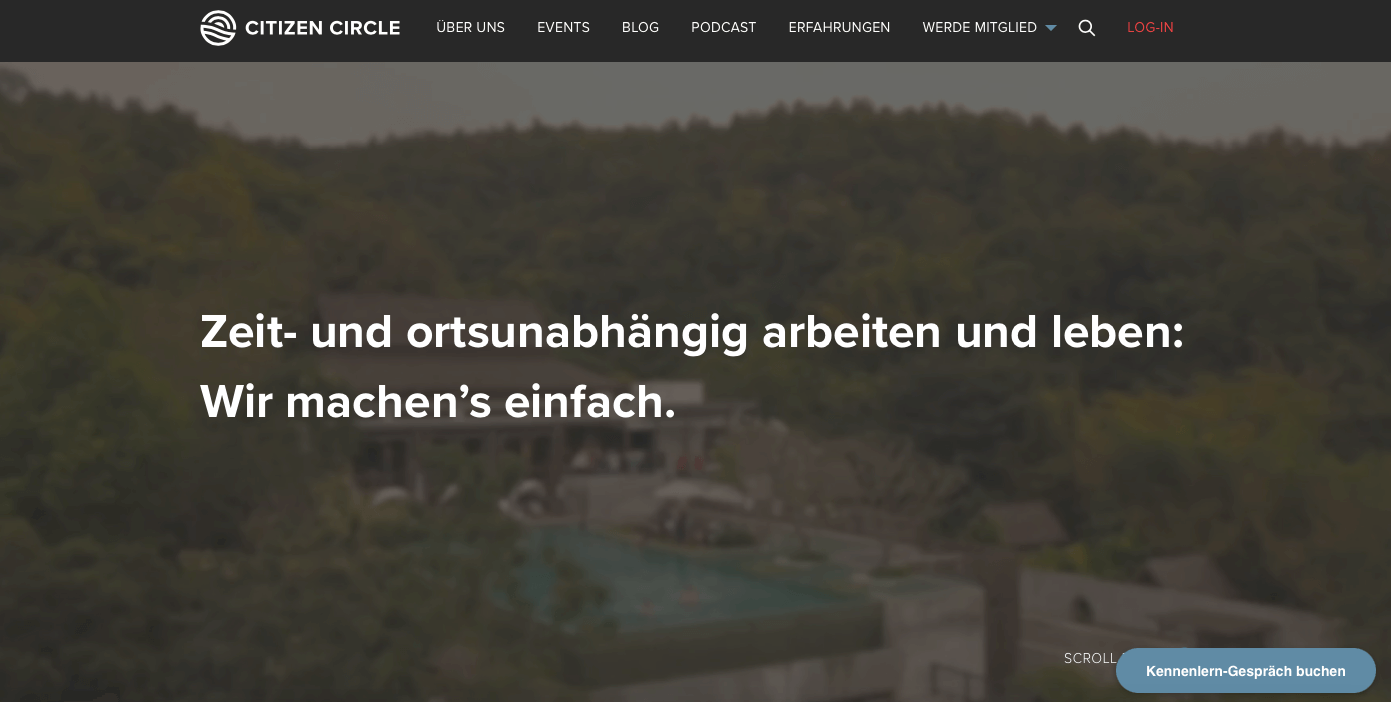 Digitale Produkte Ideen Screenshot Citizen Circle