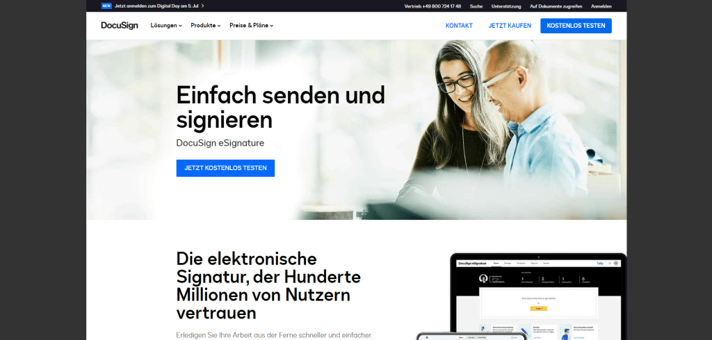 mietvertrag digital unterschreiben docusign
