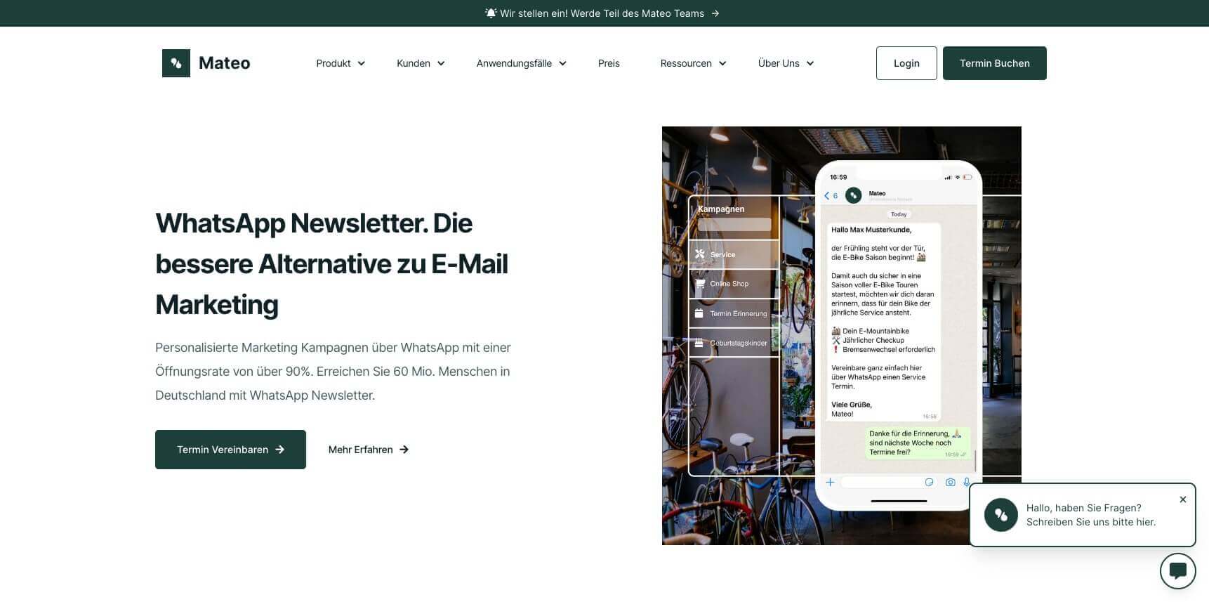 WhatsApp Newsletter MATEO auf Digital affin 1