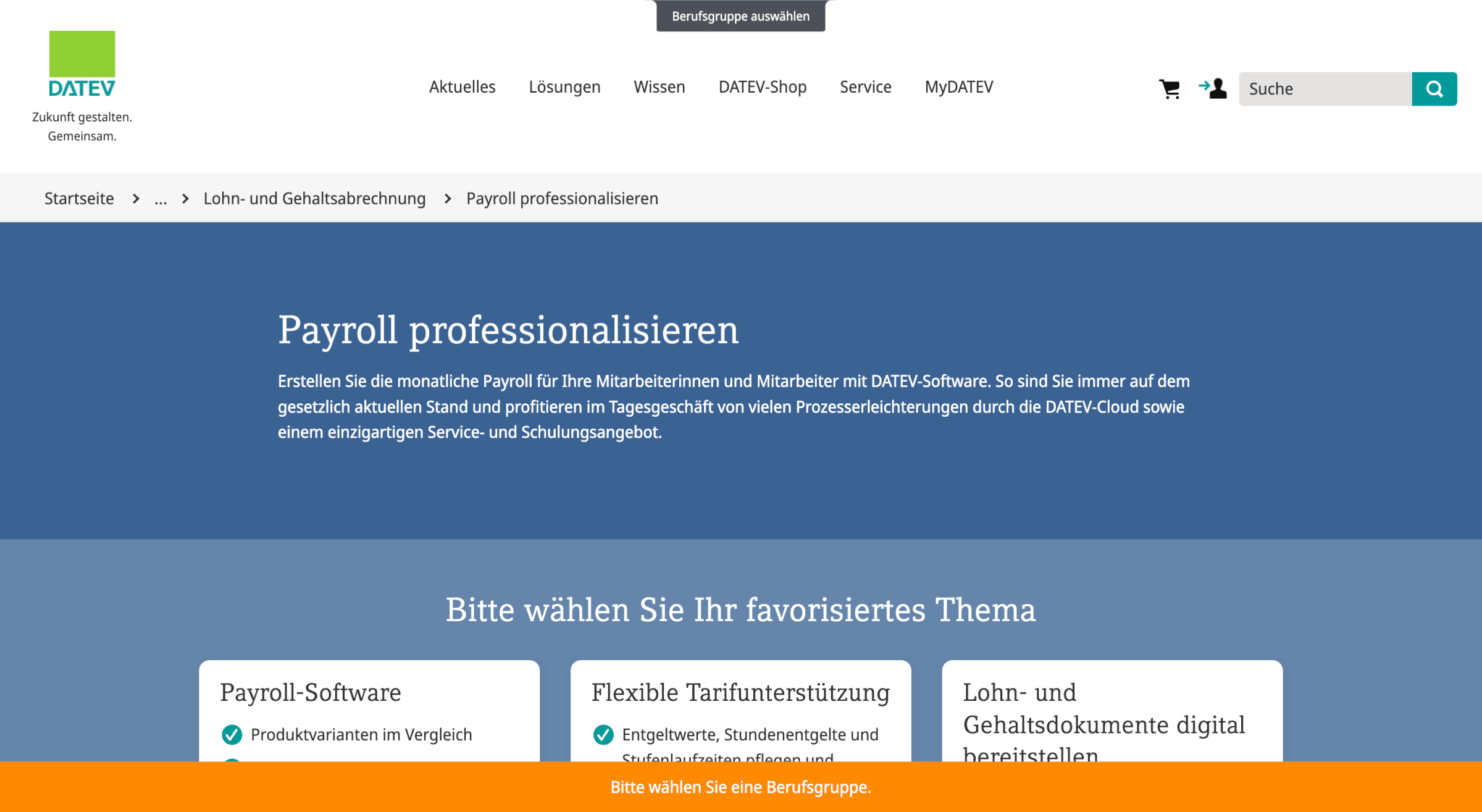 Digitale Lohnabrechnung DATEV Software