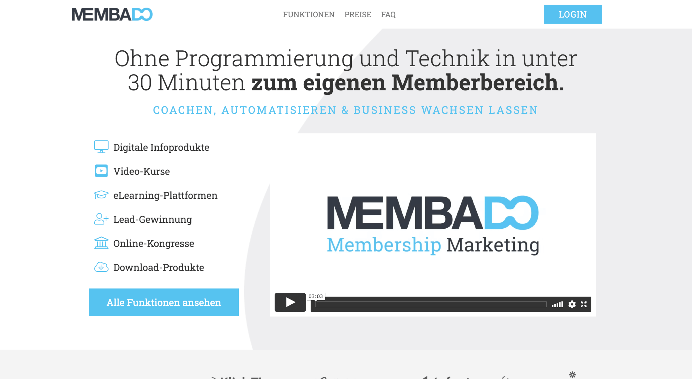 Mitgliederbereich erstellen Membado