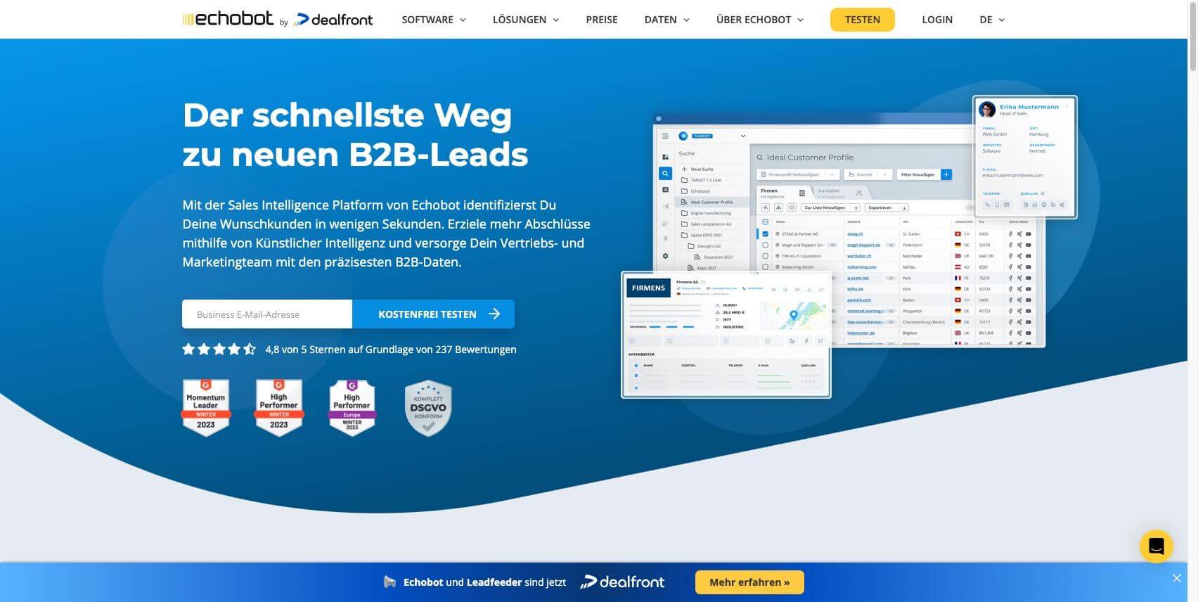 Echobot Cloud Software fuer Sales Marketing Intelligence digital affin 1