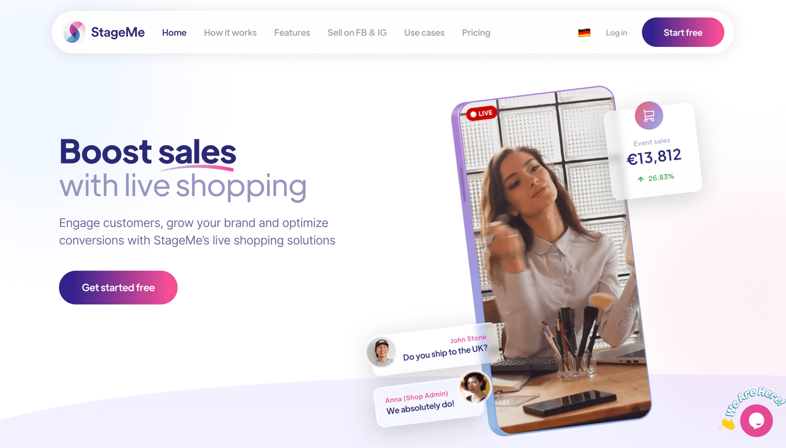Live Shopping Software StageMe
