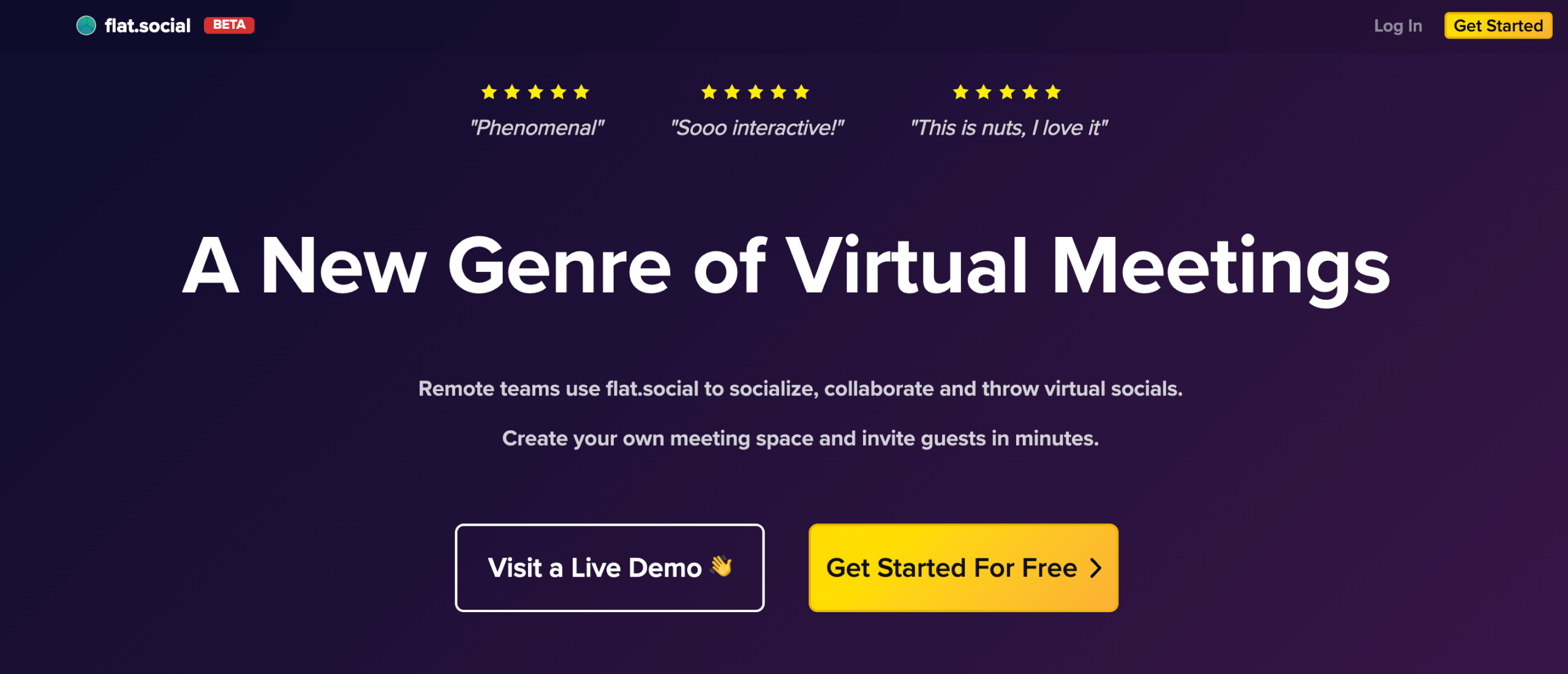 virtuelle events flat social