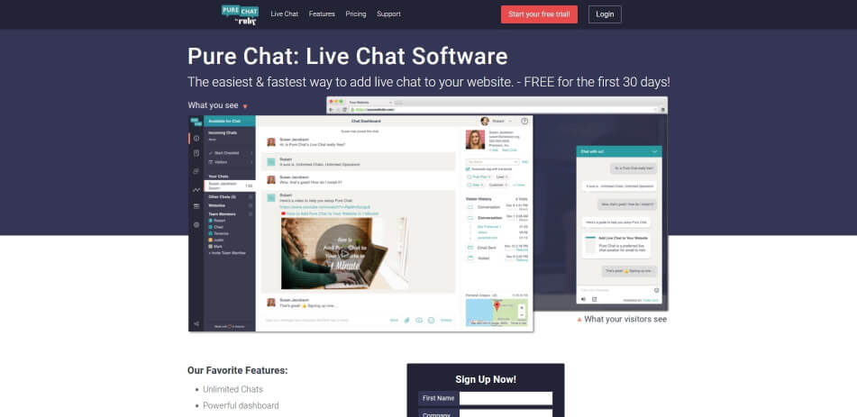 live chat software pure chat