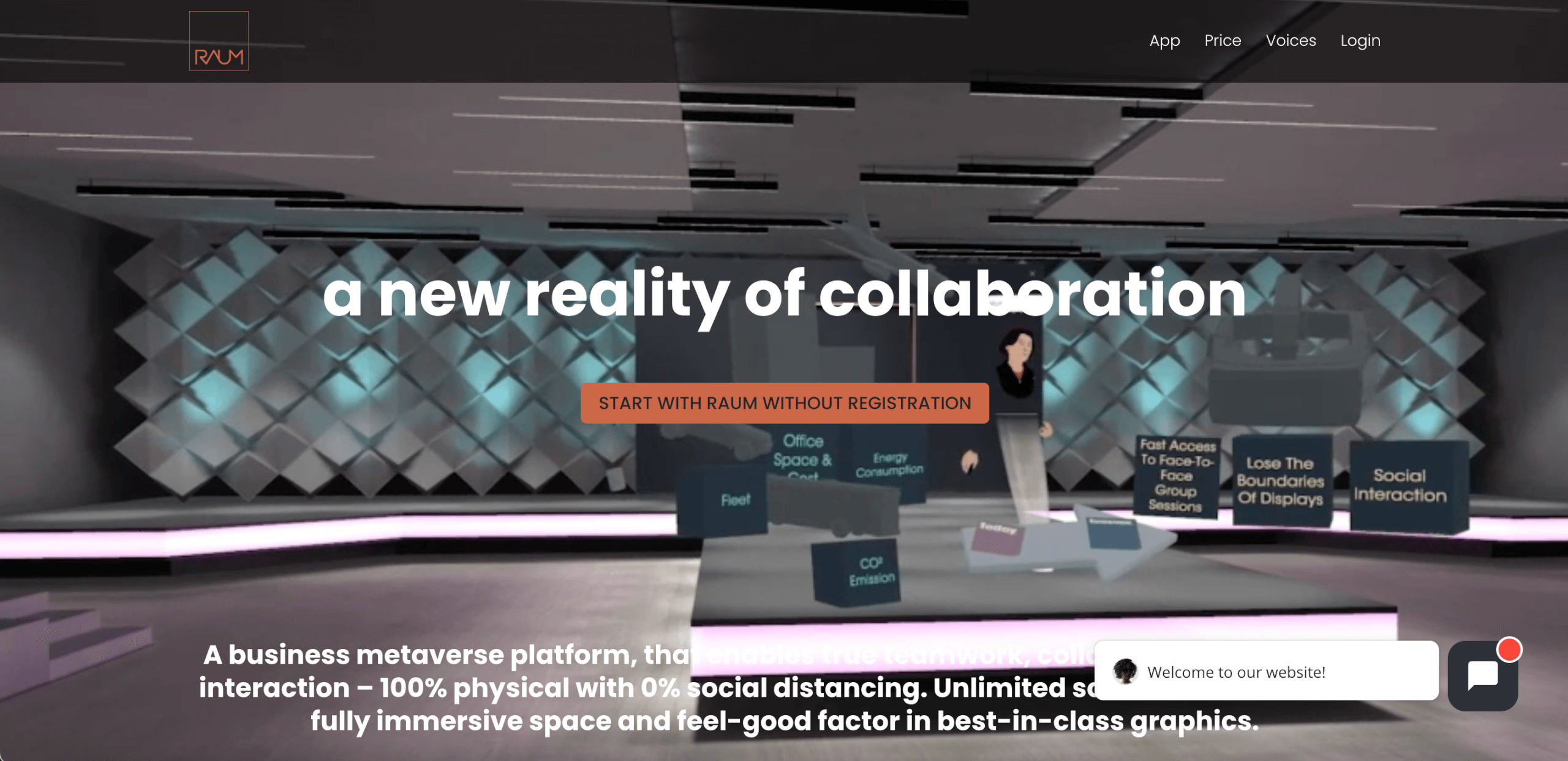 Virtuelles Coworking Anbieter RAUM App