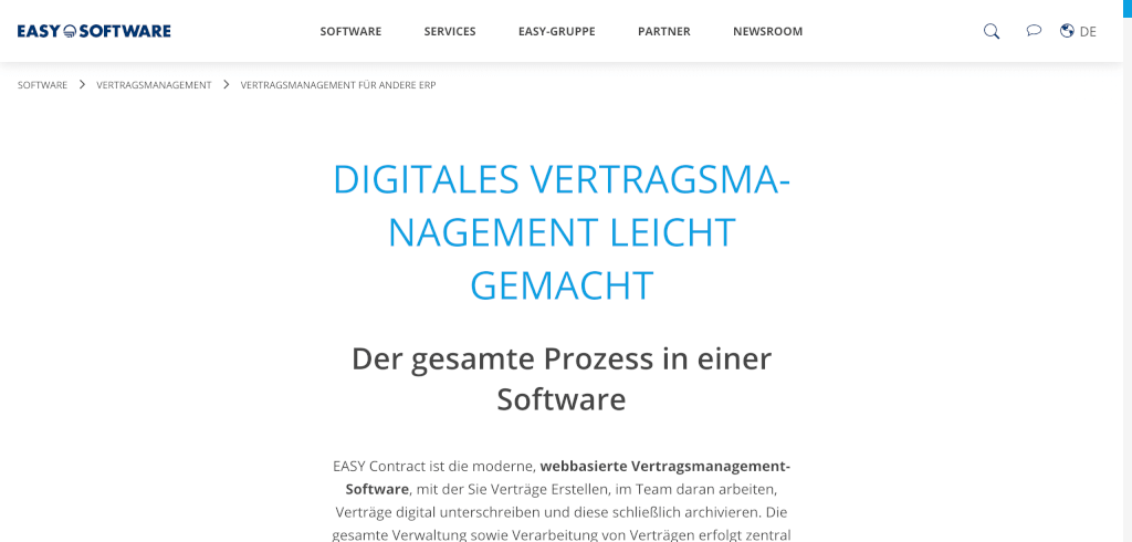 Digitales Vertragsmanagement Software fuer mehr Effizienz