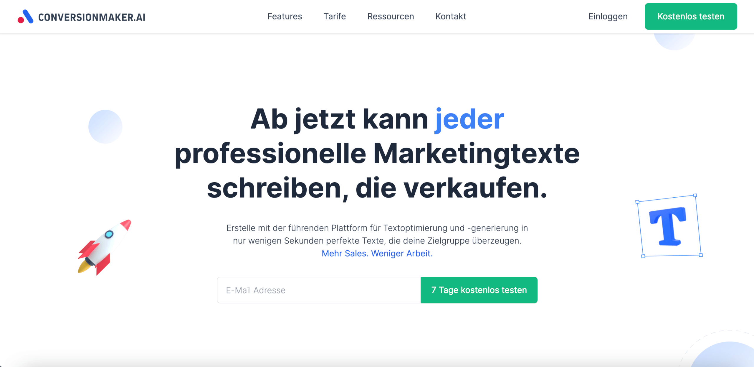 automatische texterstellung ki text generator Conversionmaker ai