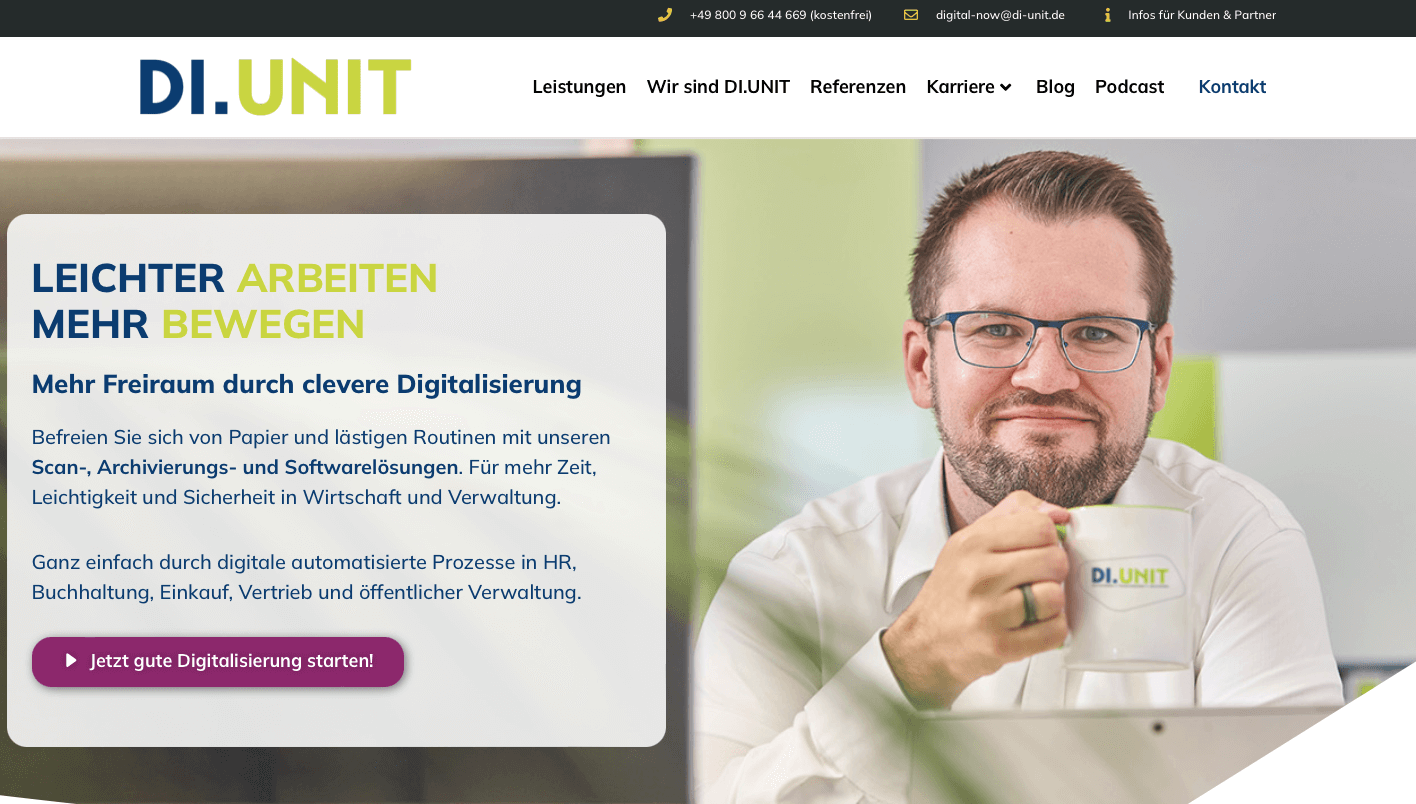 Bauakten scannen Anbieter DIUNIT