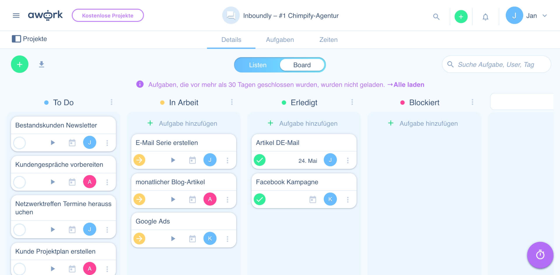 Teams produktiver machen mit awork   Kanban Board