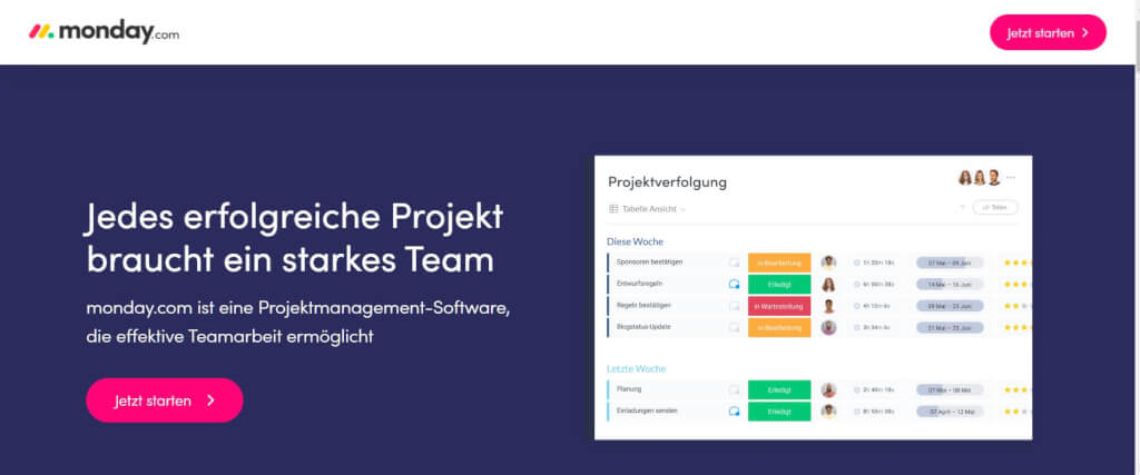 Digitale Roadmap monday com