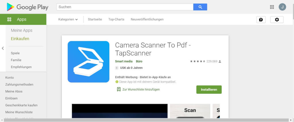 Scan Apps TapScanner Google Play