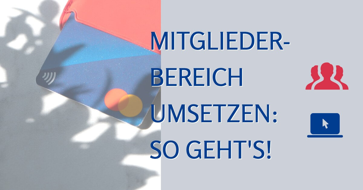 Mitgliederbereich erstellen Umsetzen