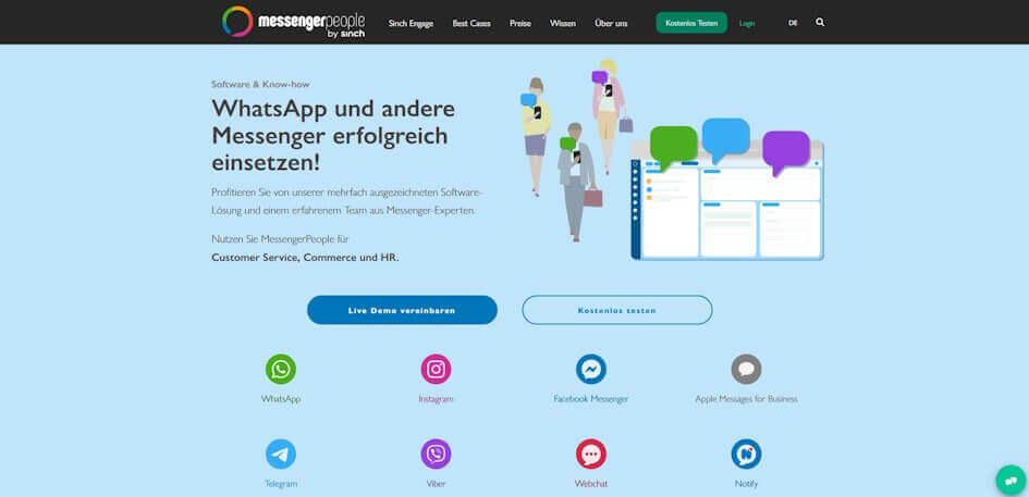 whatsapp business api MessengerPeople