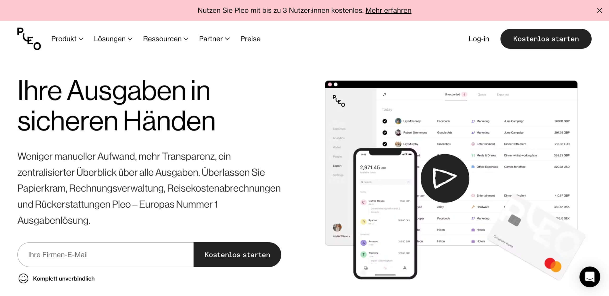 Smarte Firmenkarten fuer Ihr Unternehmen Pleo digital affin 1