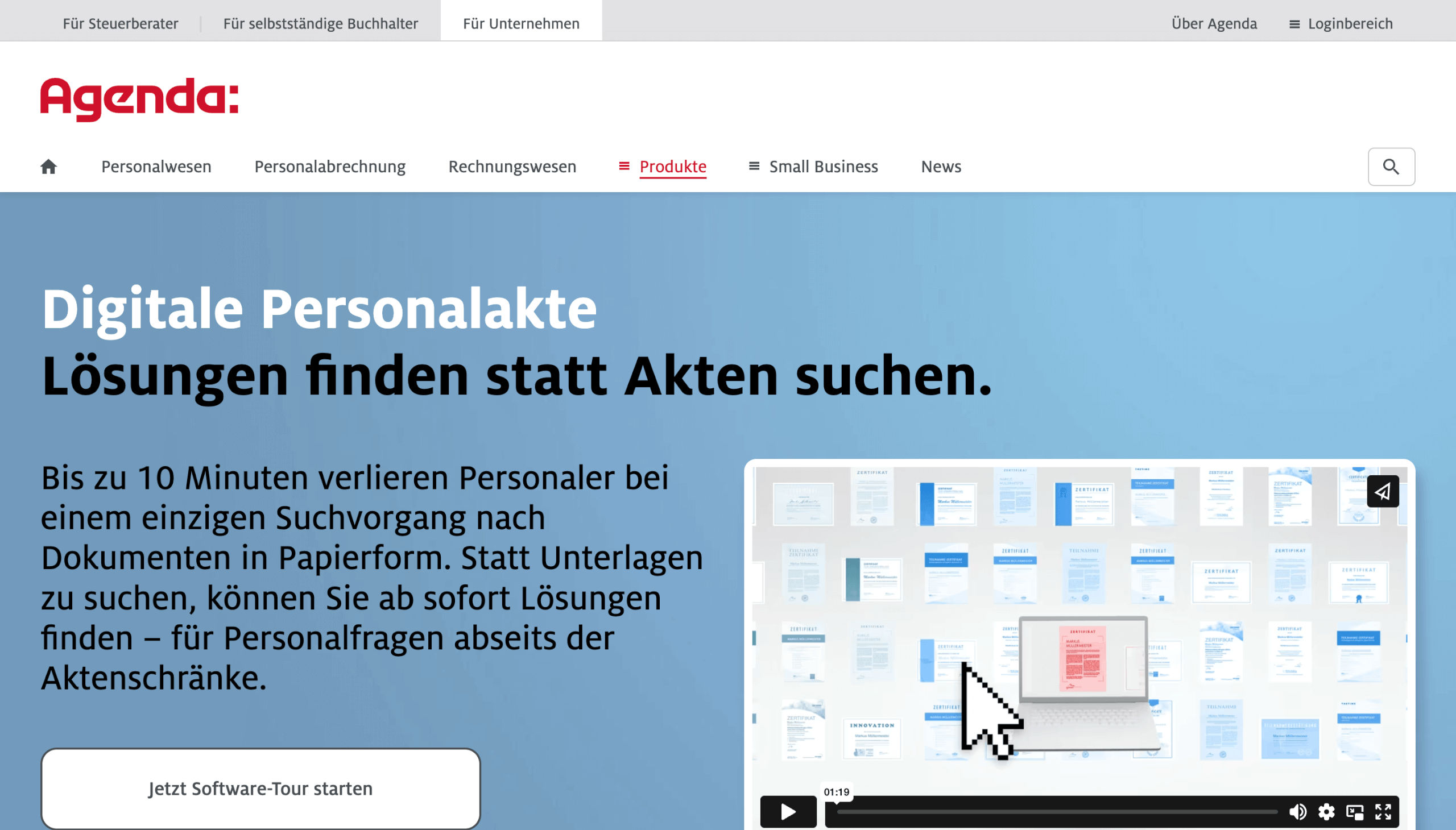 Digitale Personalakte Digitale Personalakte fuer Unternehmen agenda software de