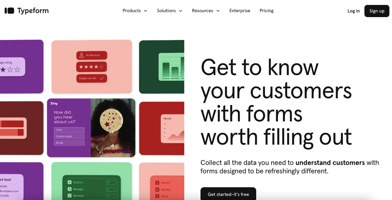 Interaktive Formulare Tool Anbieter Typeform