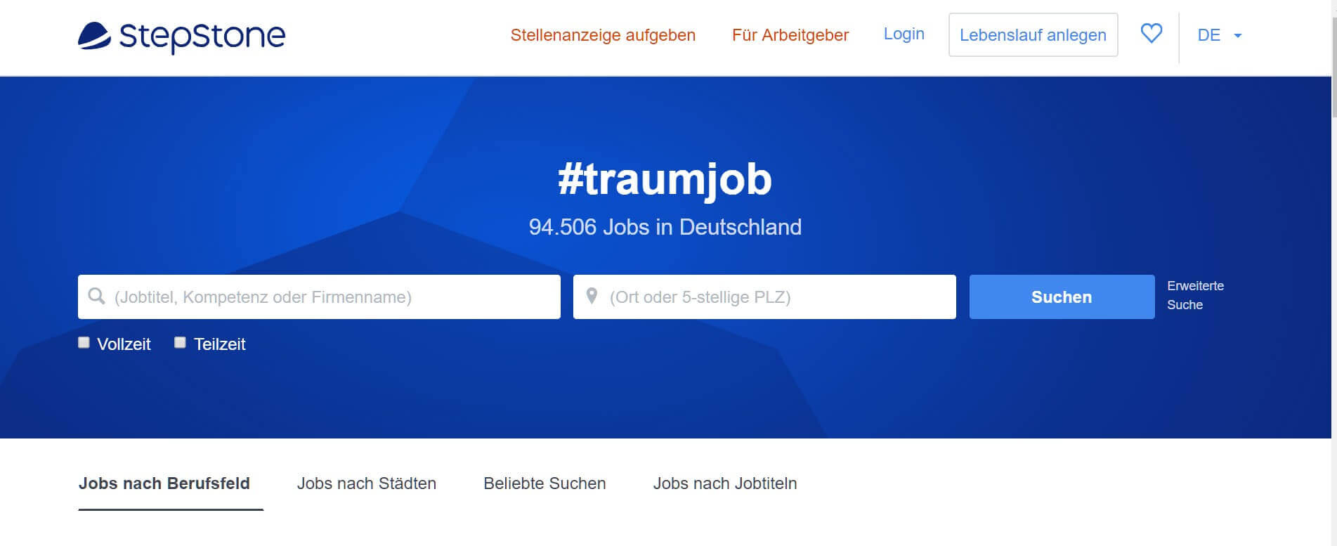 Digitale Bewerbung StepStone App
