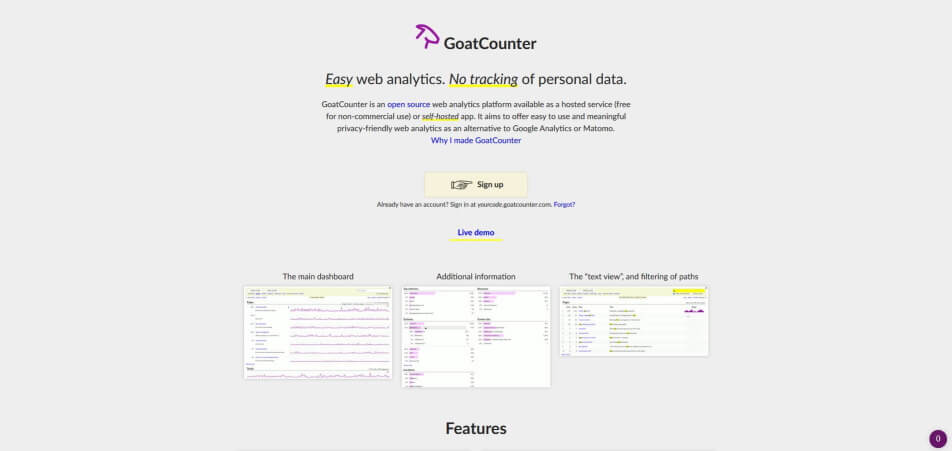 Privacy Friendly Analytics datenschutzfreundliche Analytics datenschutzfreundliches Tracking Google Analytics Alternative Goatcounter