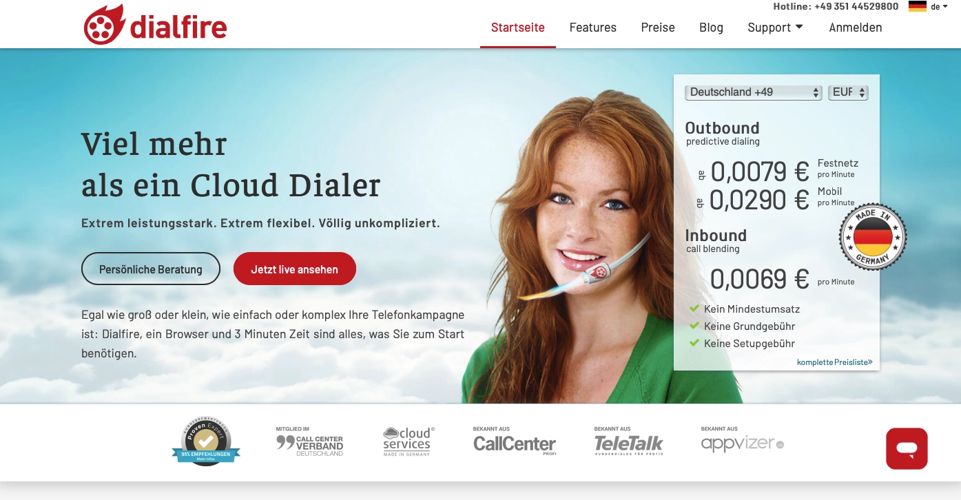 Predictive Dialer Anbieter Dialfire