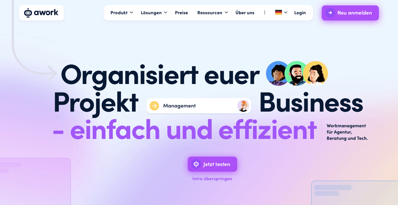 Enterprise Collaboration Anbieter awork