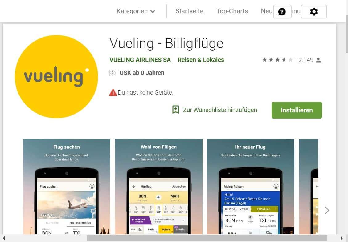 Check in App Vueling