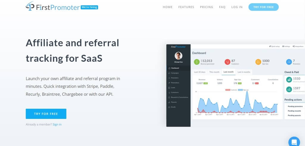 Affiliate Marketing Software FirstPromoter