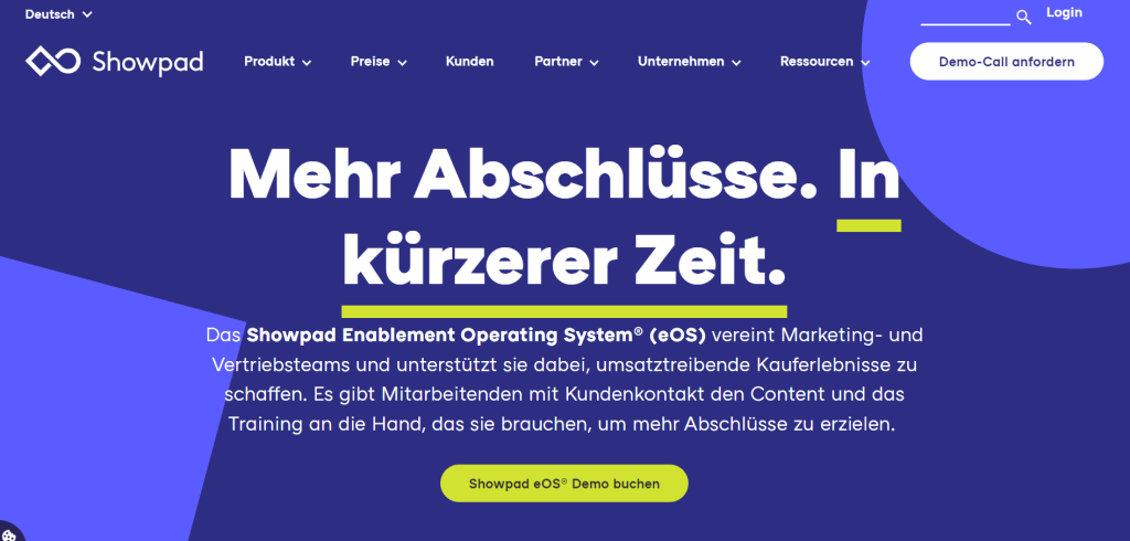 Vertriebsunterlagen Showpad