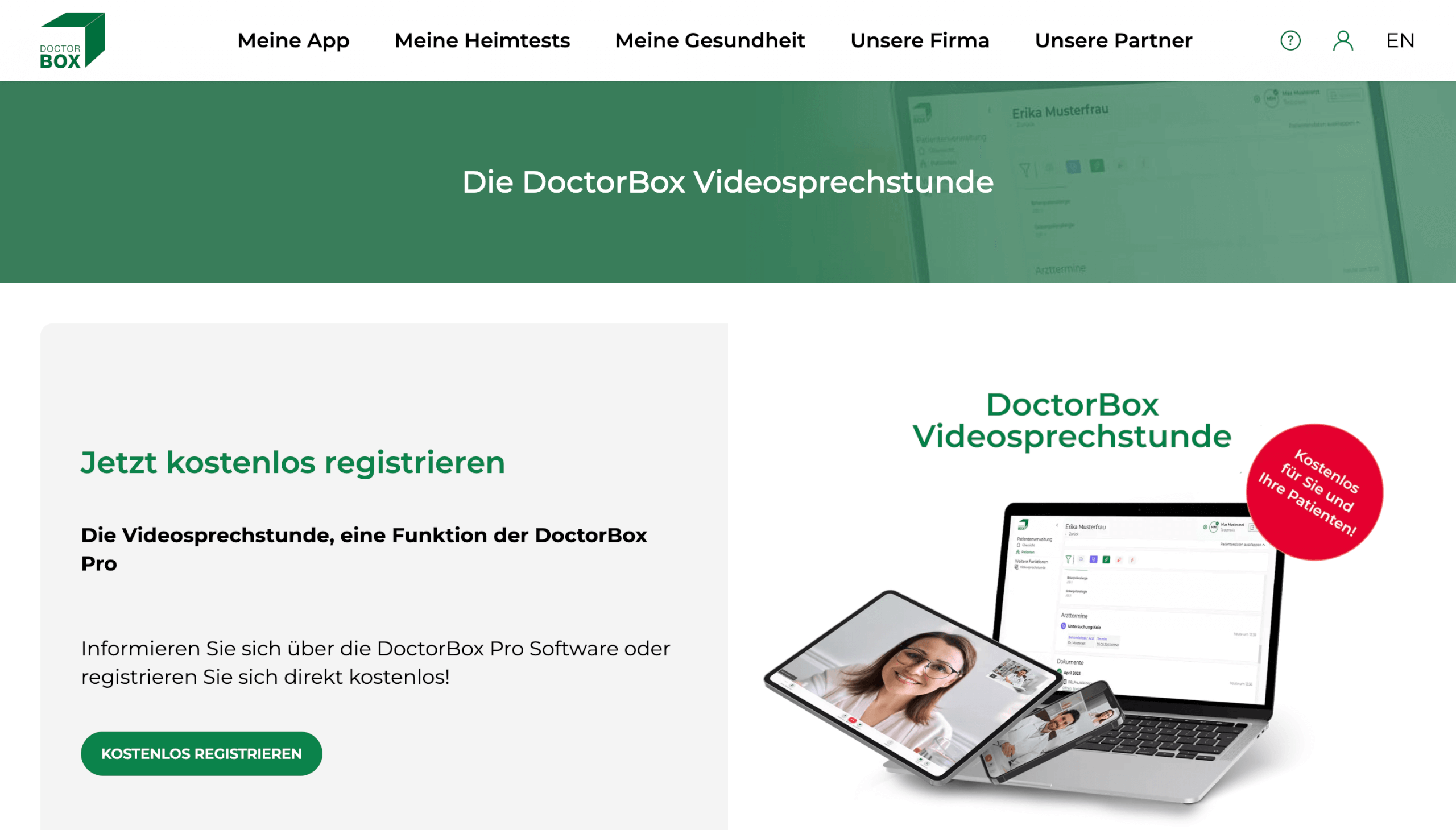 Videosprechstunde Software DoctorBox