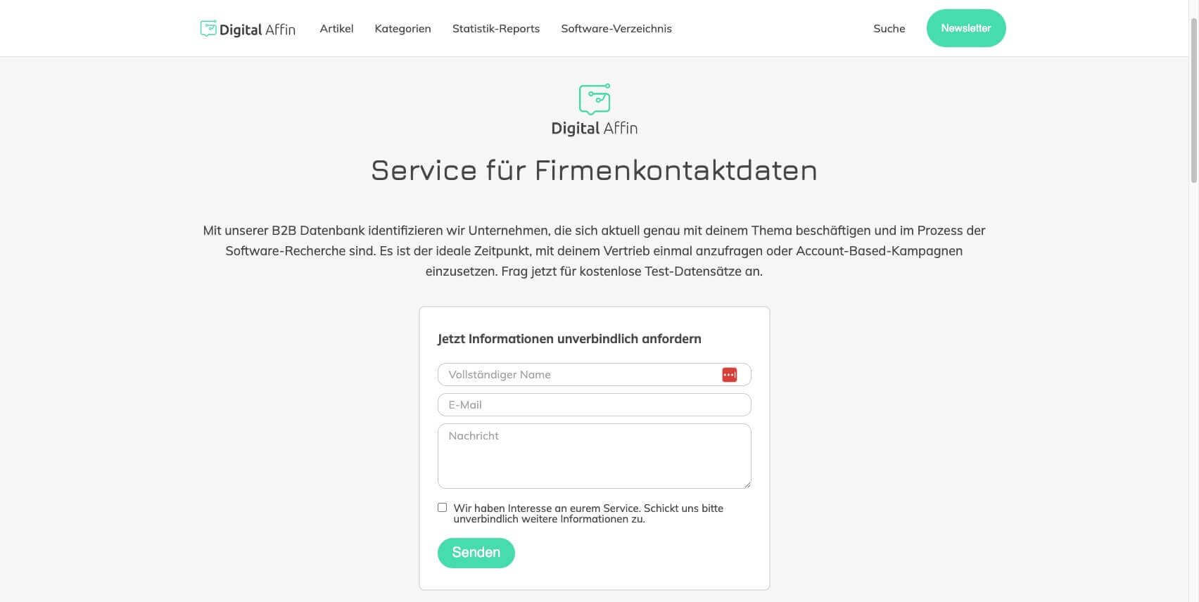 Digital Affin Firmenkontaktdaten Fuer B2B Unternehmen 1