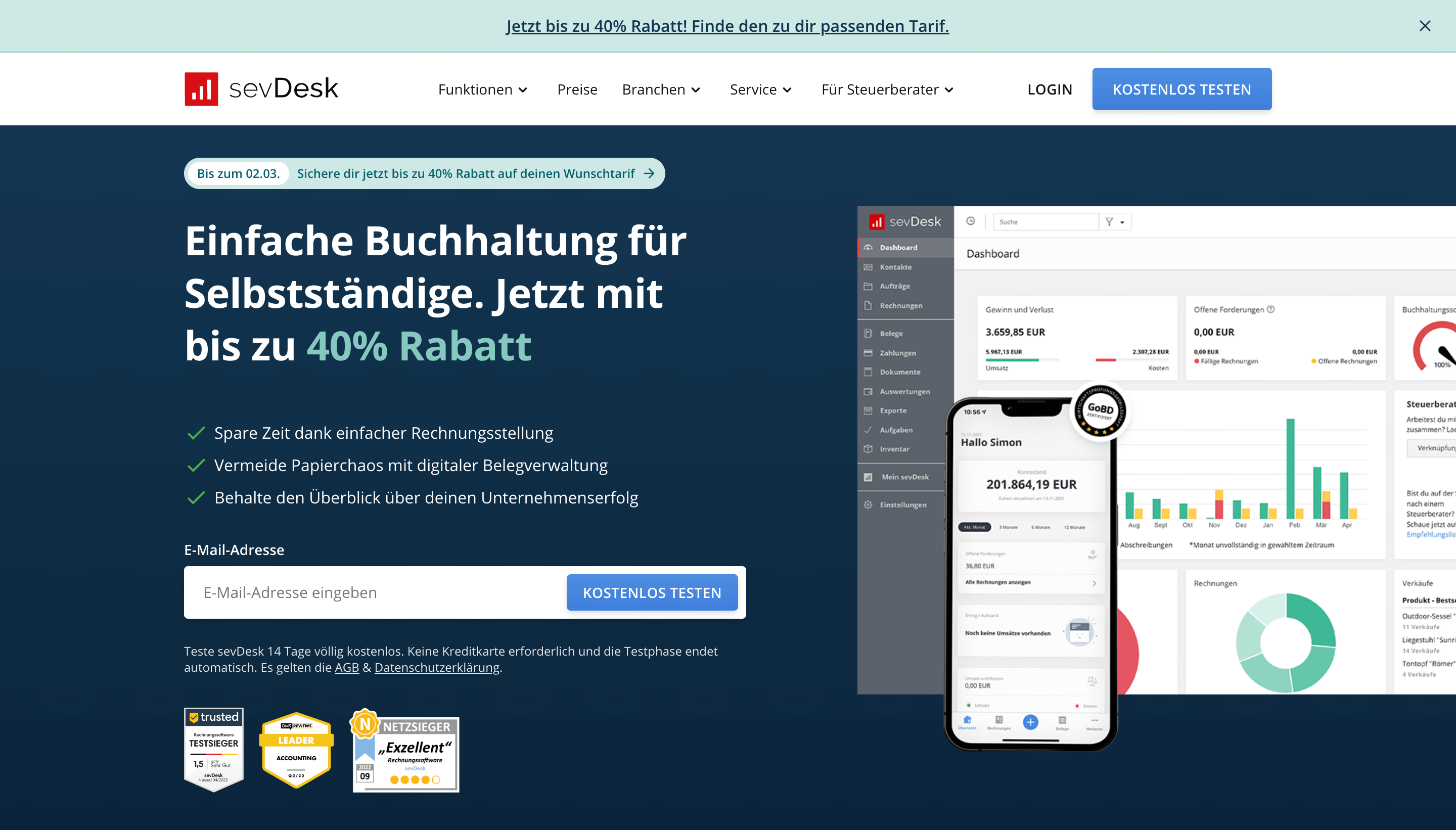 Online Buchhaltung sevDesk