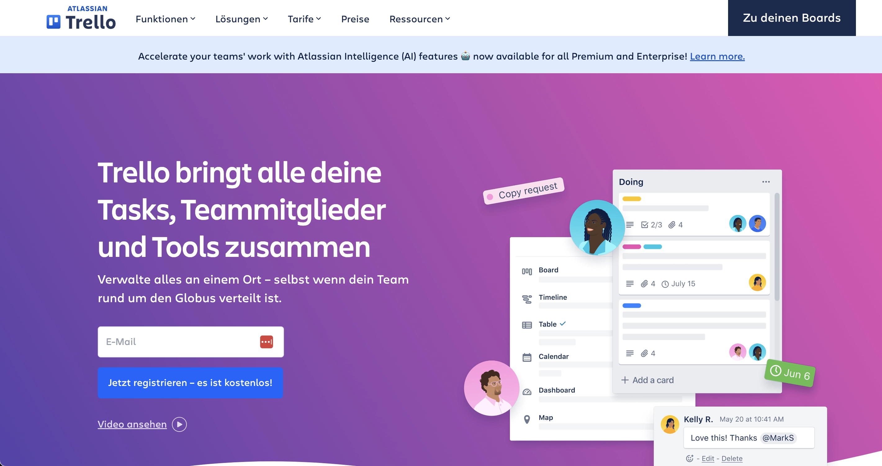 Produkt Feedback Software Anbieter Trello