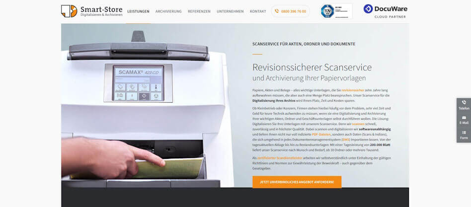 daten digitalisieren anbieter Smart Store