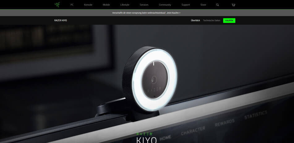 online training zoom Razer Kiyo