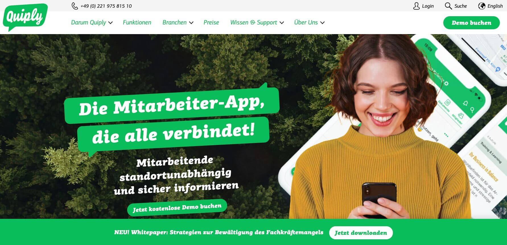 Mitarbeiter App fuer interne Kommunikation Quiply Digital Affin 1