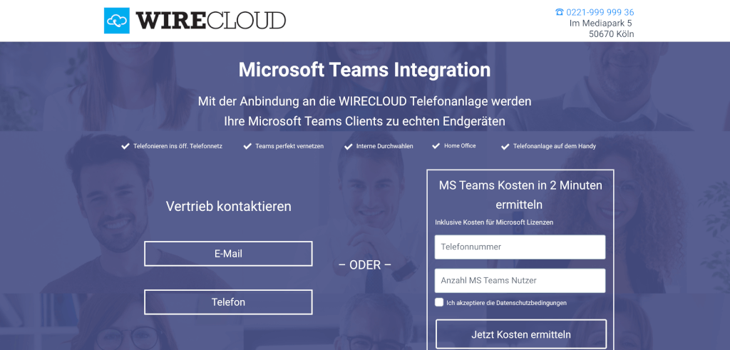 Telefonieren mit Microsoft Teams WIRECLOUD 1