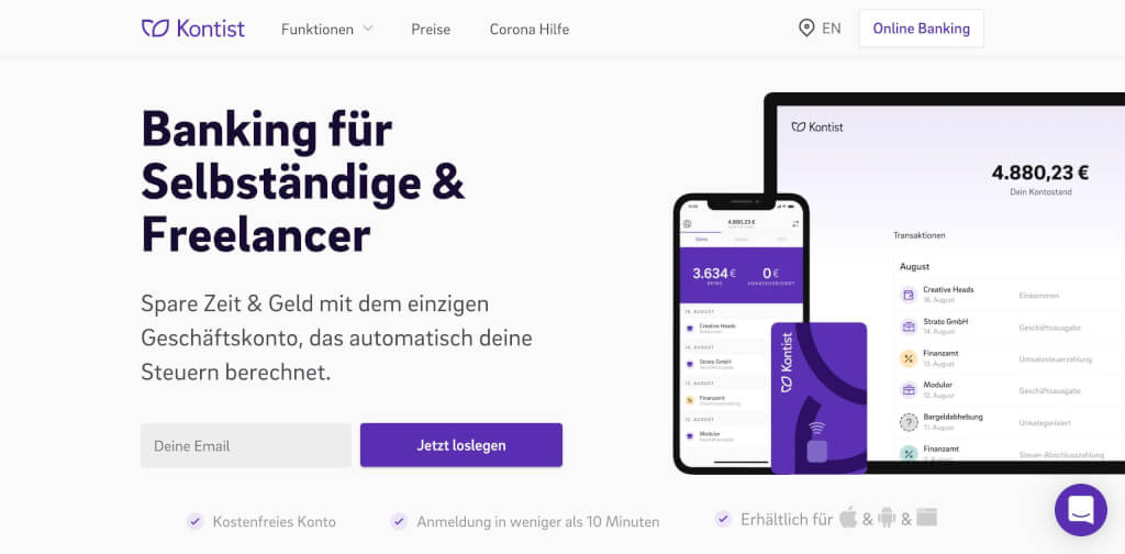 Kontist Startseite 1 