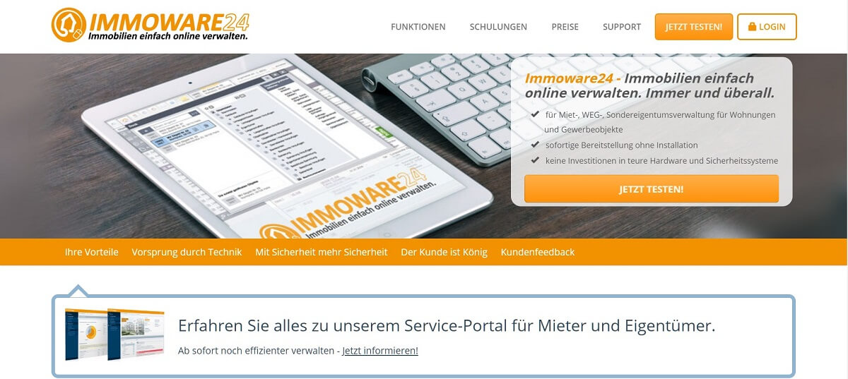 Online Hausverwaltung Immoware24