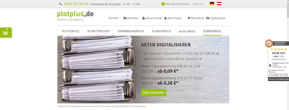 scandienstleister Plotplus