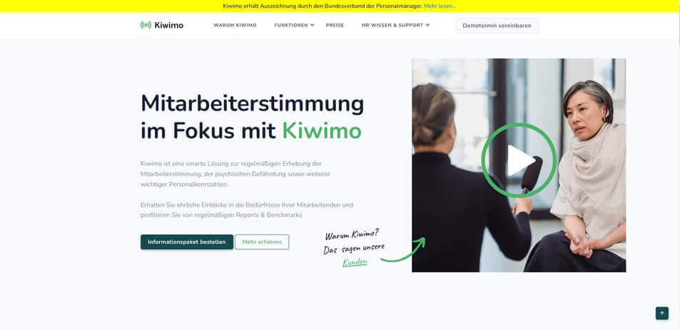 mitarbeiterzufriedenheit messen app Kiwimo