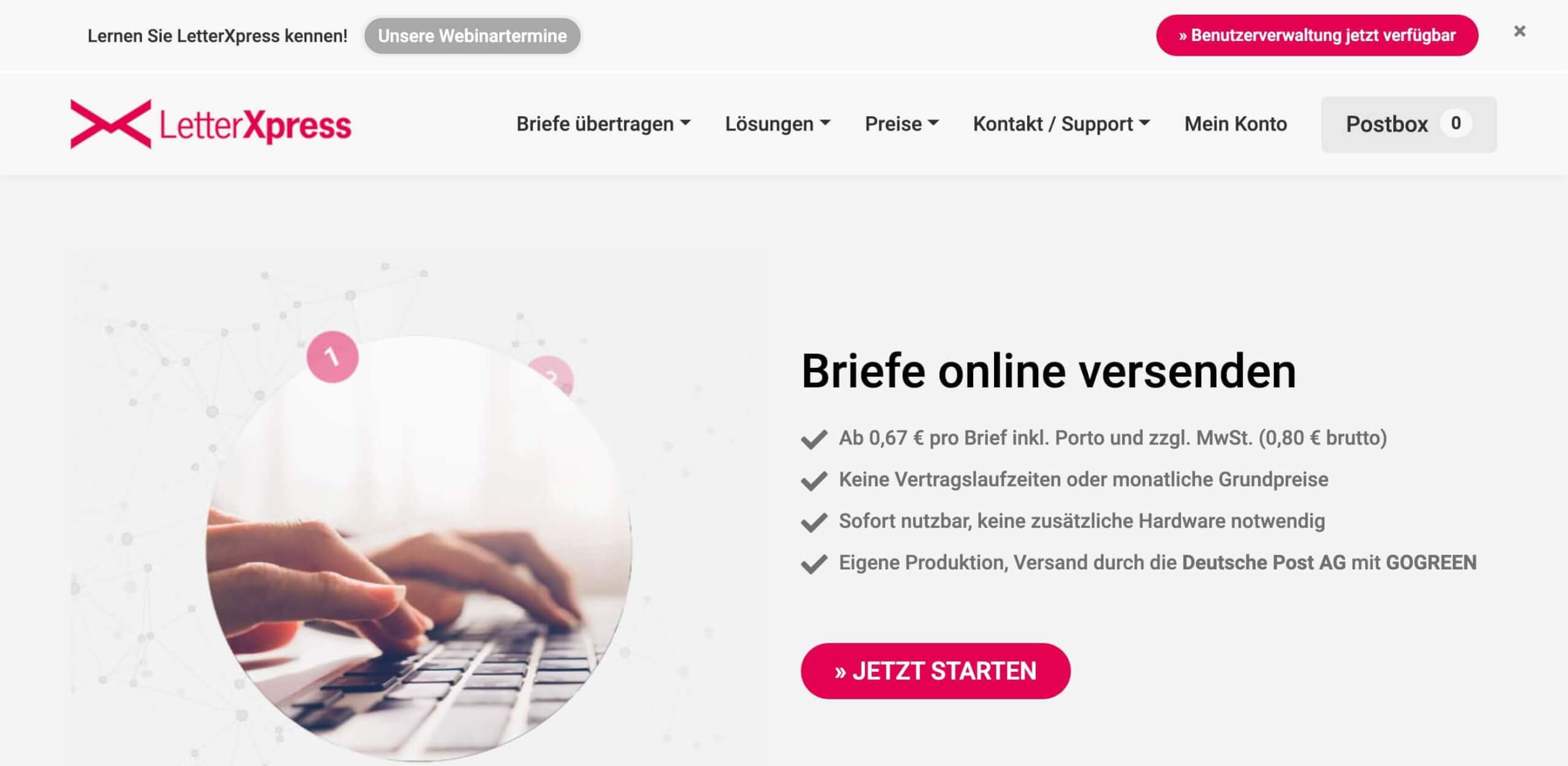 Briefe online versenden LetterXpress
