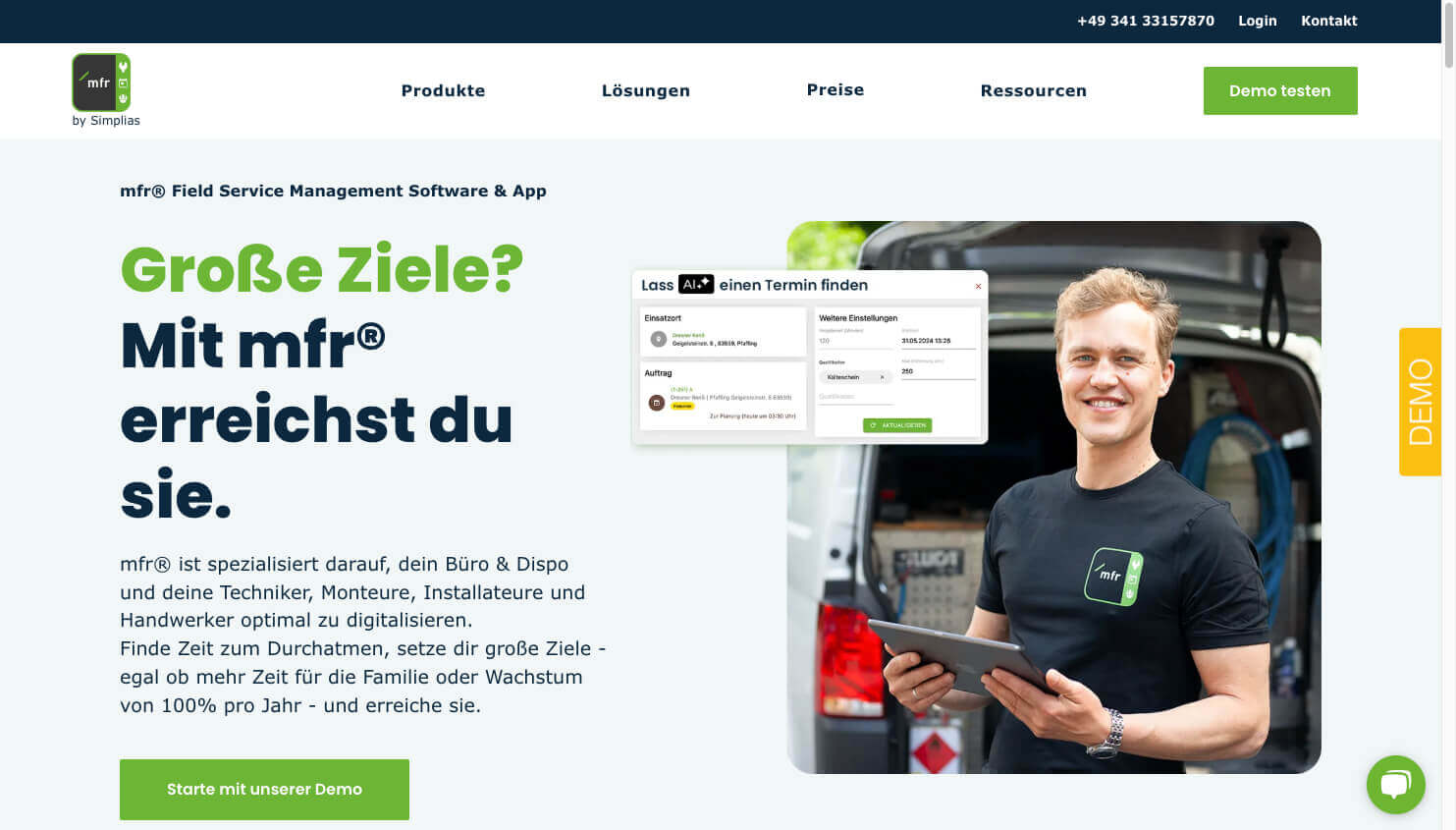 Software und App fuer Field Service Handwerk mfr