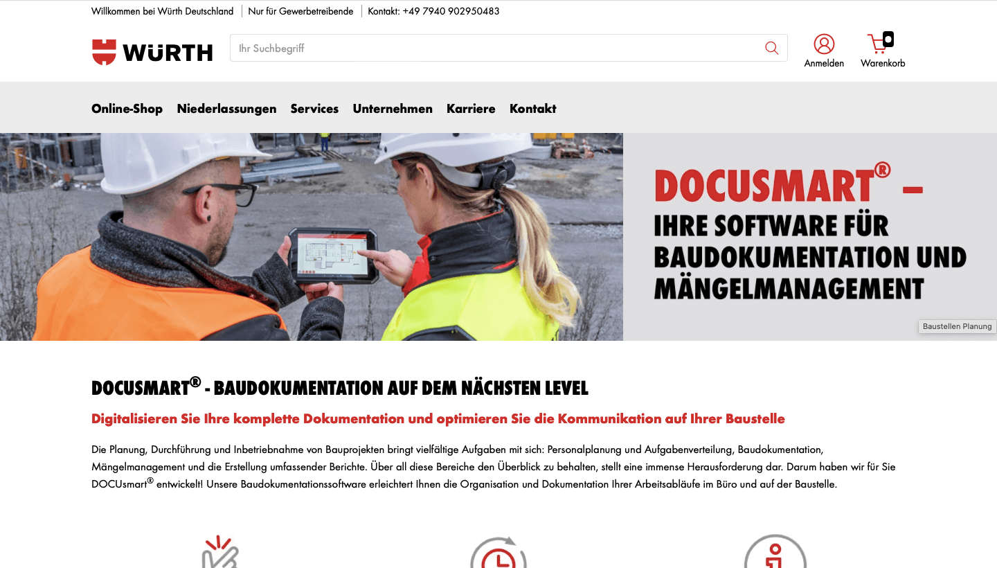 Baudokumentation Software Anbieter docusmart