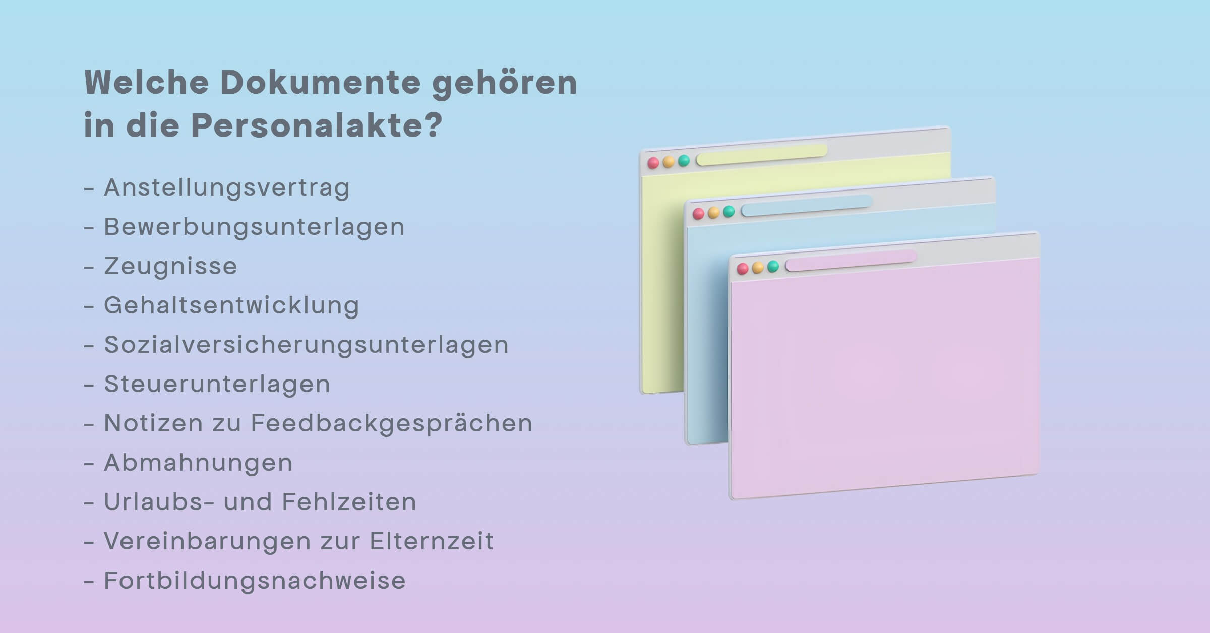 Personalakten scannen Dokumente