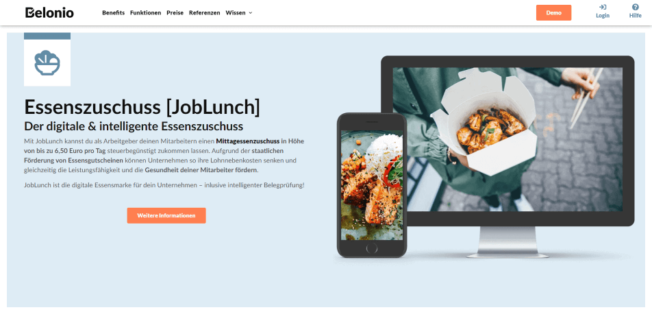 online kantine online catering essenszuschuss belonio