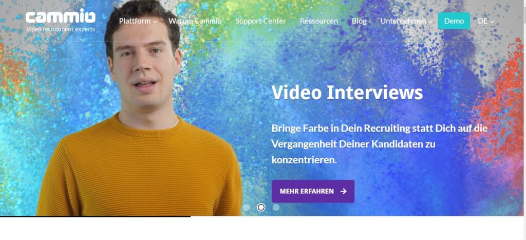 Video Interview Bewerbung Cammio