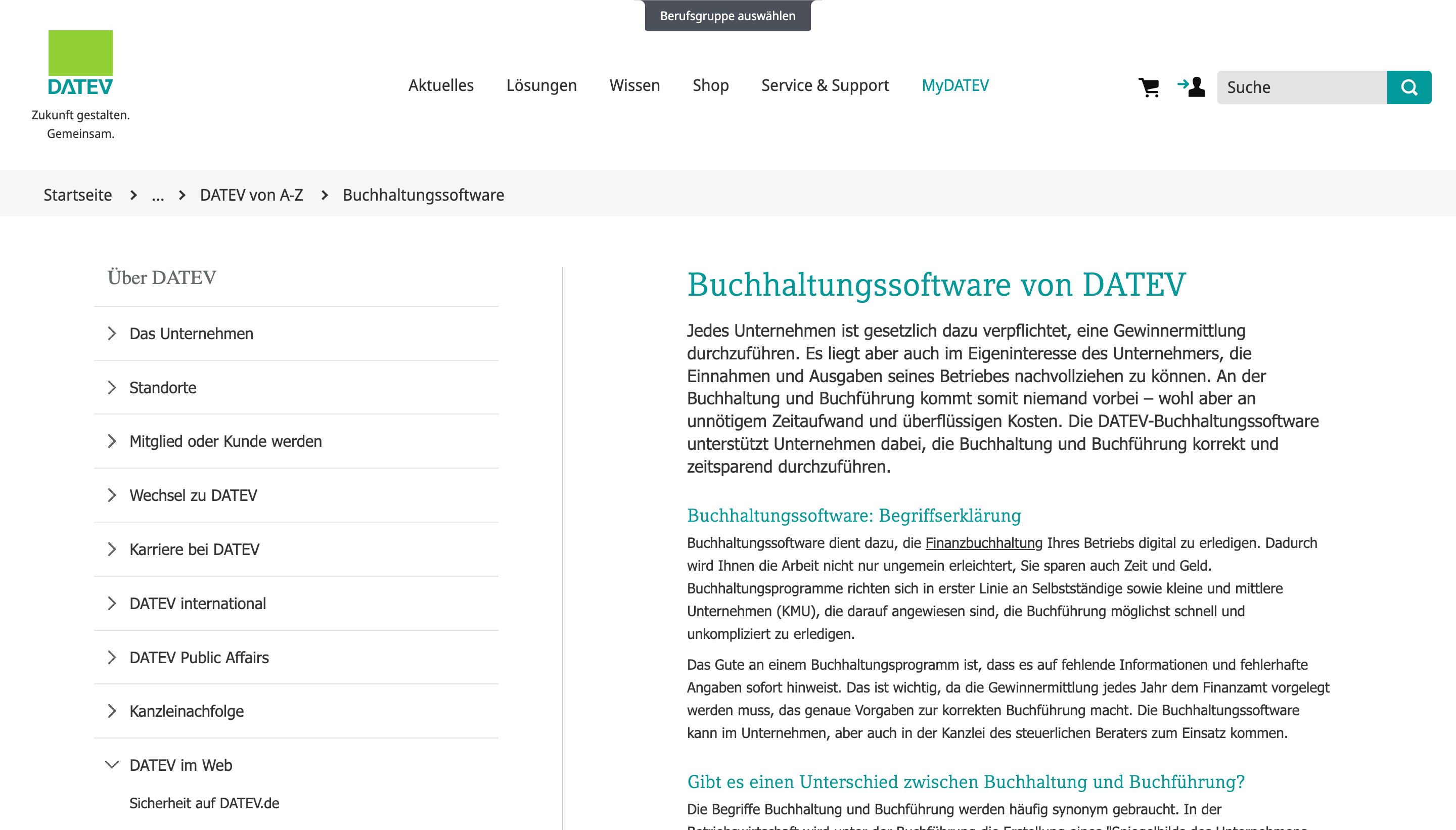 Online Buchhaltung DATEV
