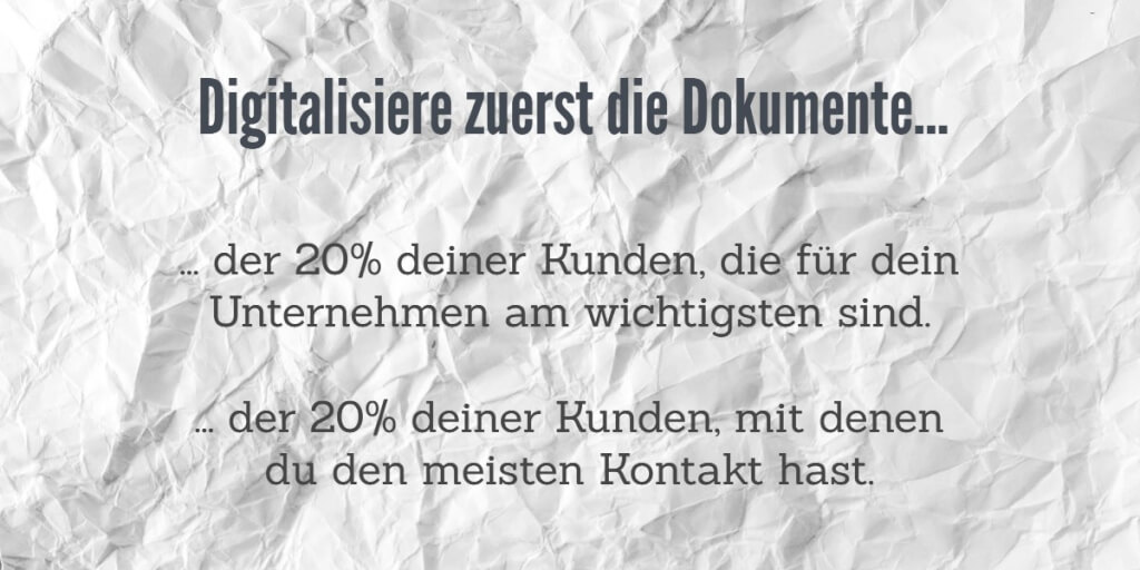Papierloses Buero Digitalisierung Dokumente