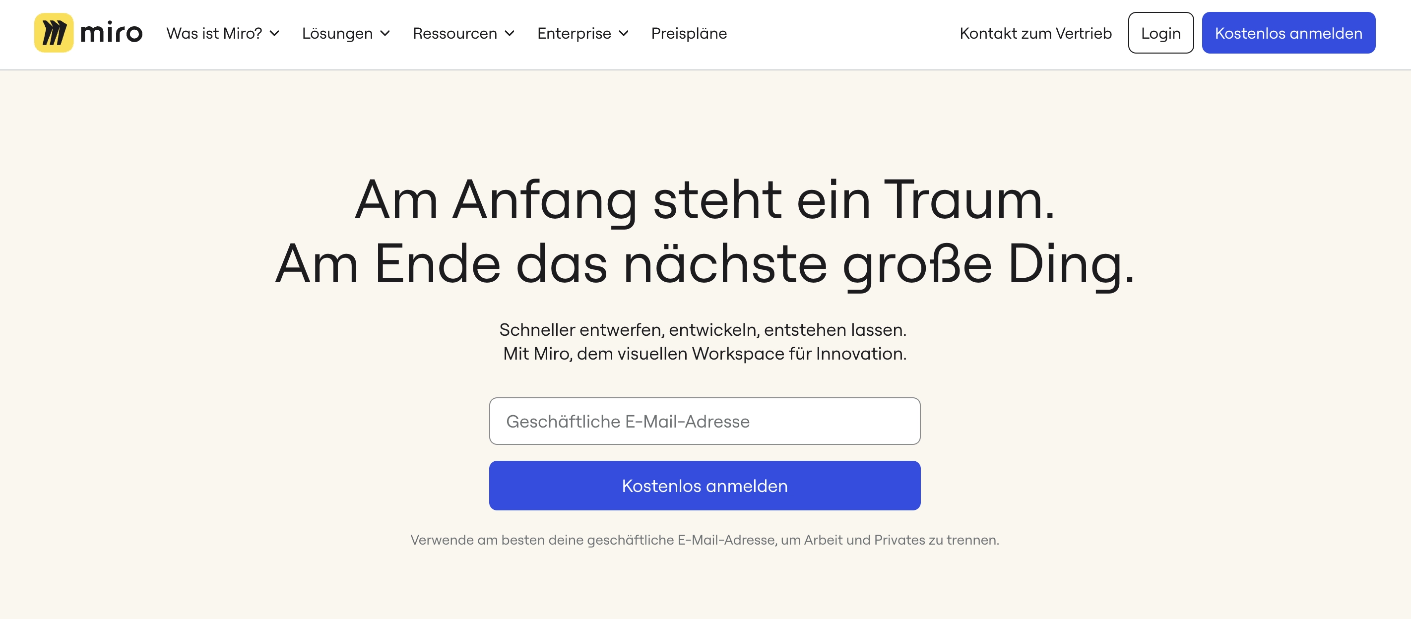 Kollaboratives Brainstorming online Anbieter miro